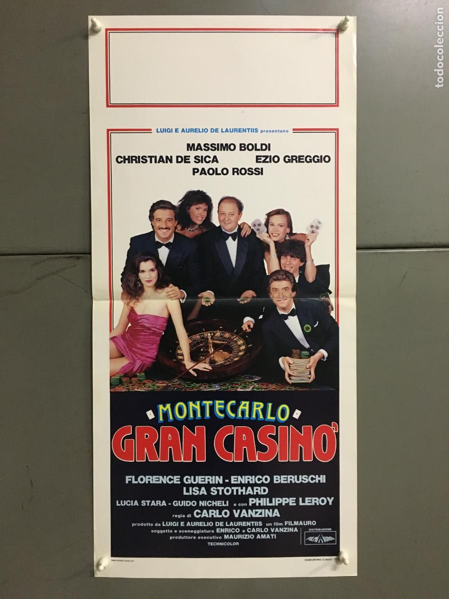 Cin&eacute;ma: SX81D MONTECARLO GRAN CASINO CHRISTIAN DE SICA POSTER ORIGINAL ITALIANO 33X70