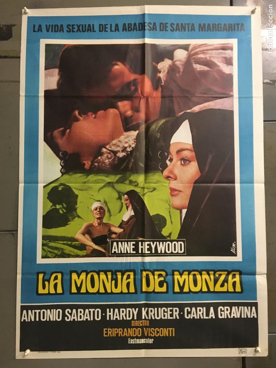 Cin&eacute;ma: TC34 LA MONJA DE MONZA ANNE HEYWOOD NUNSPLOITATION POSTER ORIGINAL ESTRENO 70X100