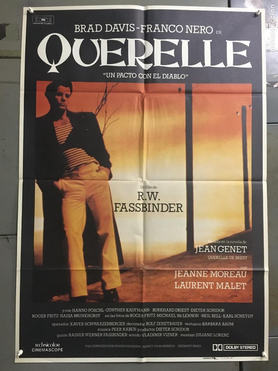 Cinema: TD71 QUERELLE FASSBINDER BRAD DAVIS GAY CULT POSTER ORIGINAL 70X100 ESTRENO