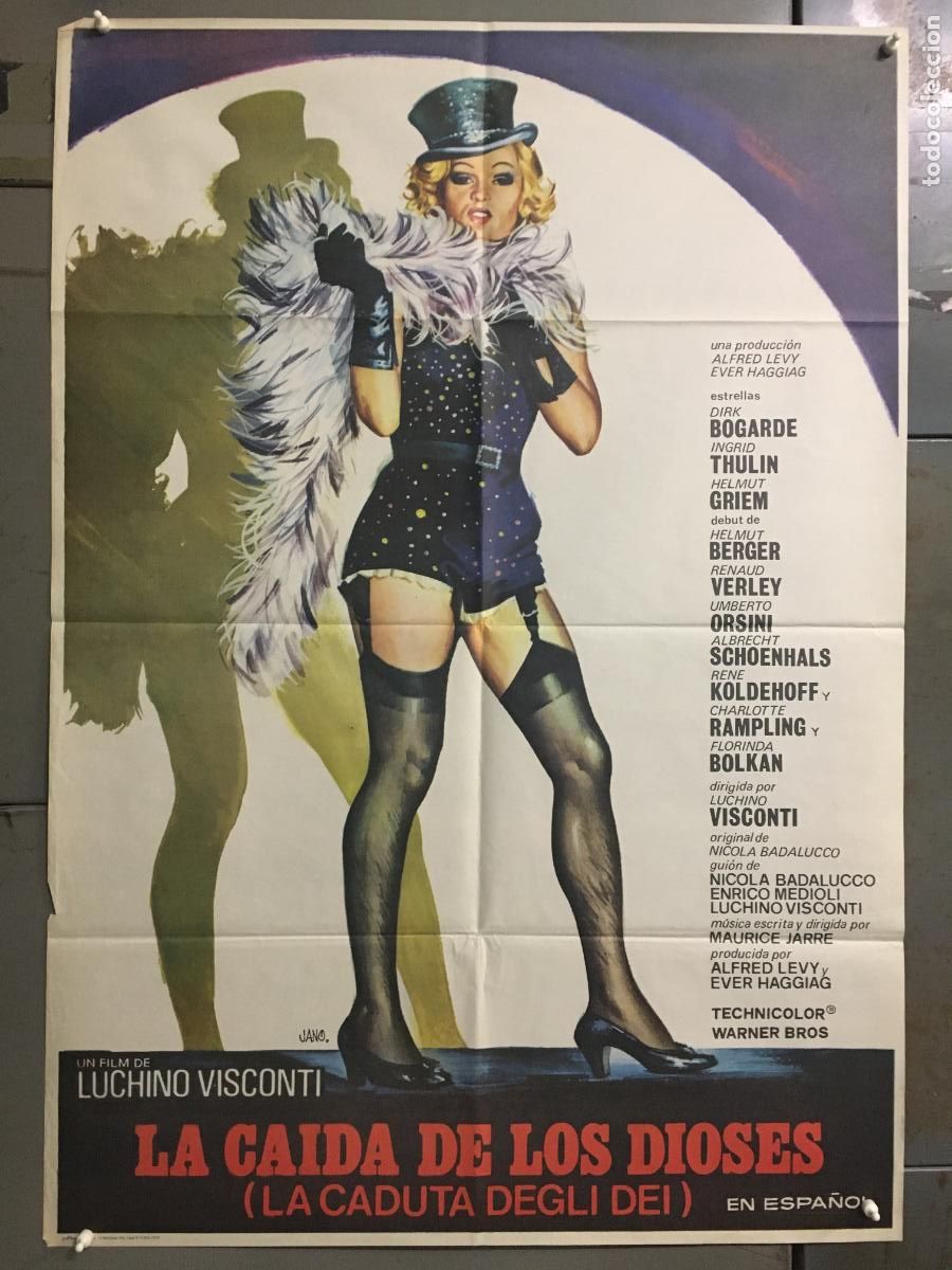 Cin&eacute;ma: RY28D LA CAIDA DE LOS DIOSES LUCHINO VISCONTI POSTER ORIGINAL 70X100 ESPA&Ntilde;OL