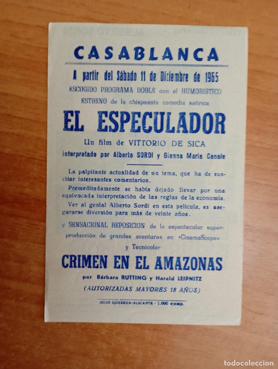 Cine: VERDE3-PROGRAMA DE CINE-- EL ESPECULADOR ct - Foto 2