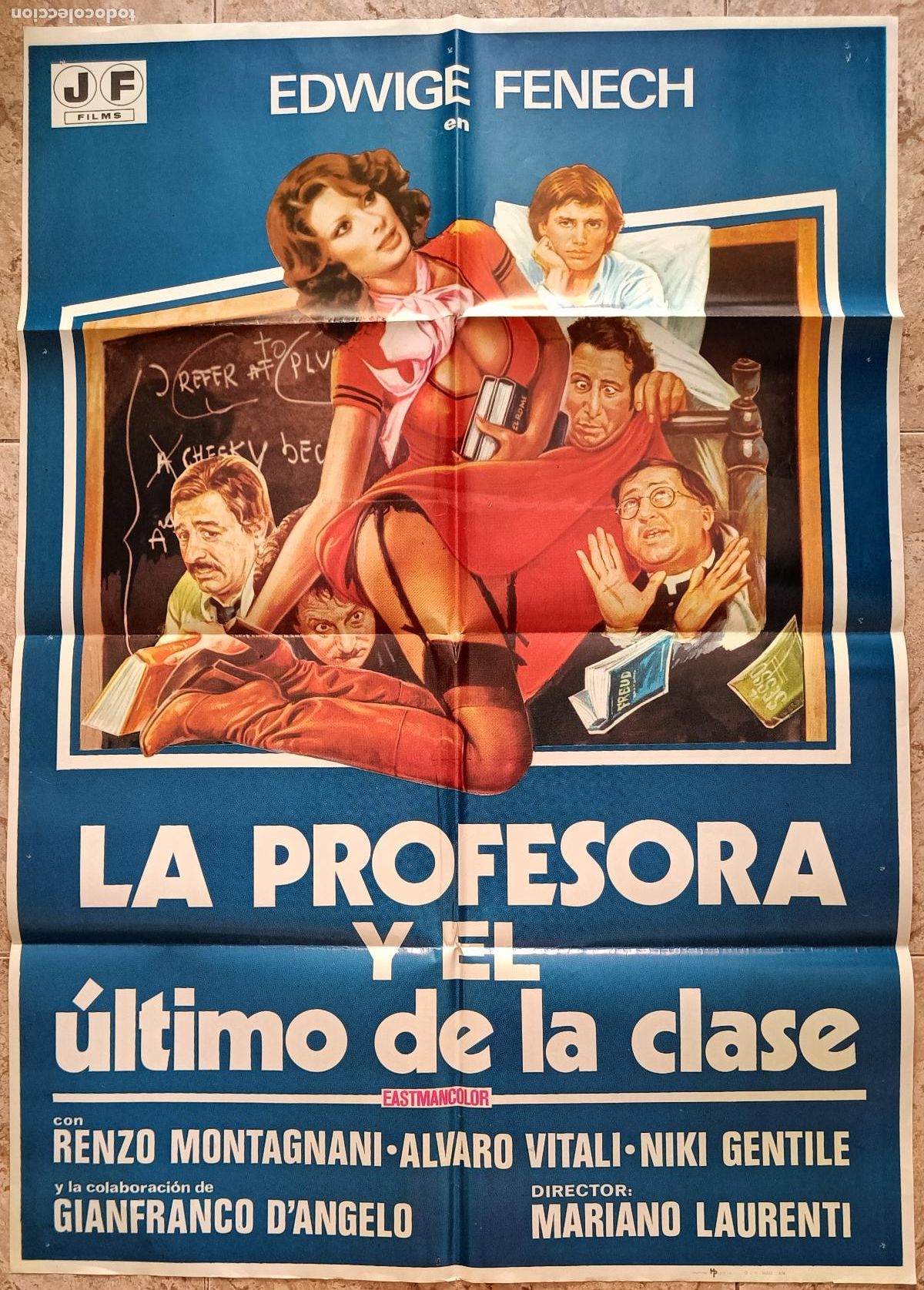 Cin&eacute;ma: CARTEL CINE LA PROFESORA Y EL ULTIMO DE LA CLASE EDWIGE FENECH ALVARO VITALI 1978 C659