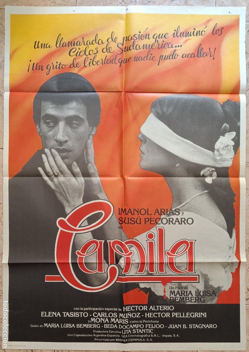 Cinema: CARTEL CINE CAMILA IMANOL ARIAS SUSU PECORARO 1984 C440