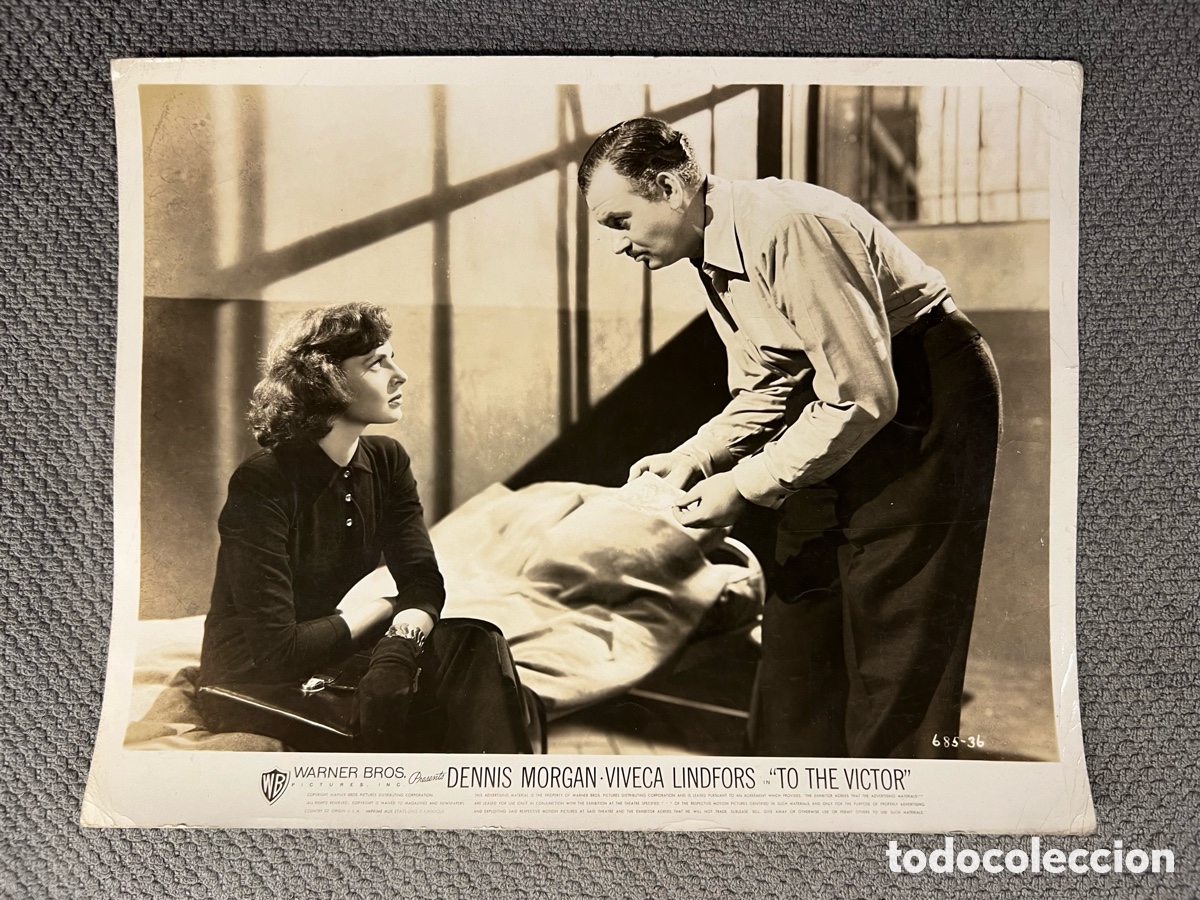 Cin&eacute;ma: WARNER BROS. Presenta DENNIS MORGAN VIVECA LINDFORS, en TO THE VICTOR (a.1948)
