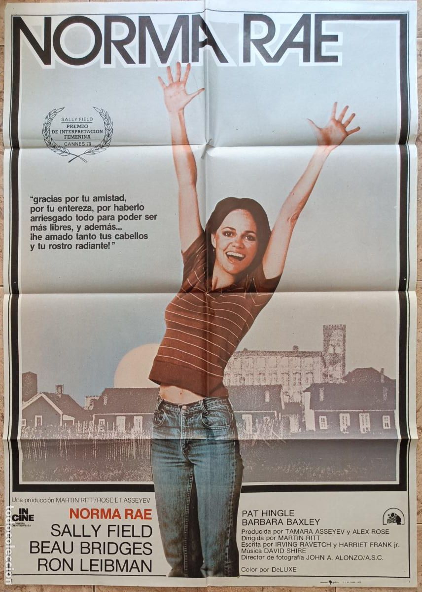 Cine: CARTEL CINE NORMA RAE SALLY FIELD BEAU BRIDGES 1979 C546