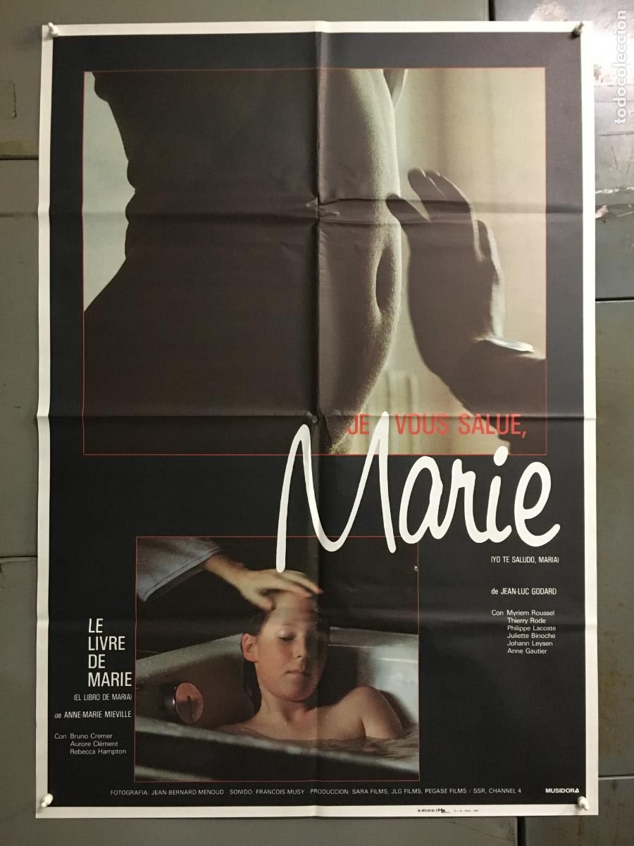 Cinema: WE57D JE VOUS SALUE MARIE JEAN-LUC GODARD POSTER ORIGINAL 70X100 ESTRENO