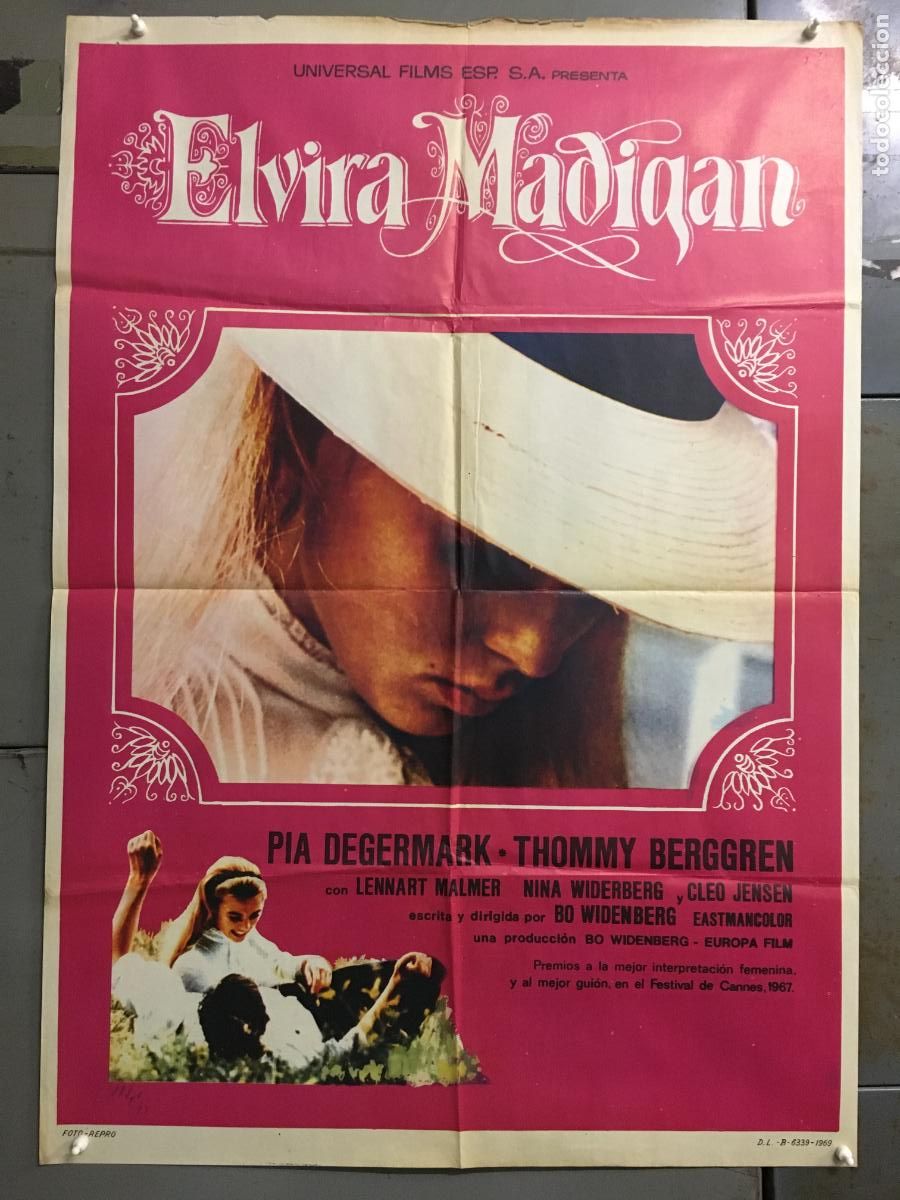 Cinema: WN00D ELVIRA MADIGAN PIA DEGERMARK MCP POSTER ORIGINAL 70X100 ESTRENO