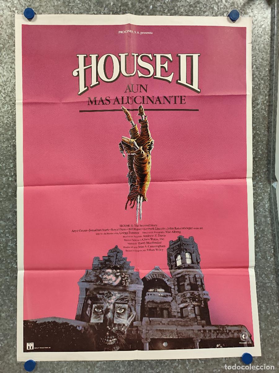 Cine: House II, a&uacute;n m&aacute;s alucinante. Arye Gross, Jonathan Stark, Royal Dano, Bill Maher. POSTER ORIGINAL