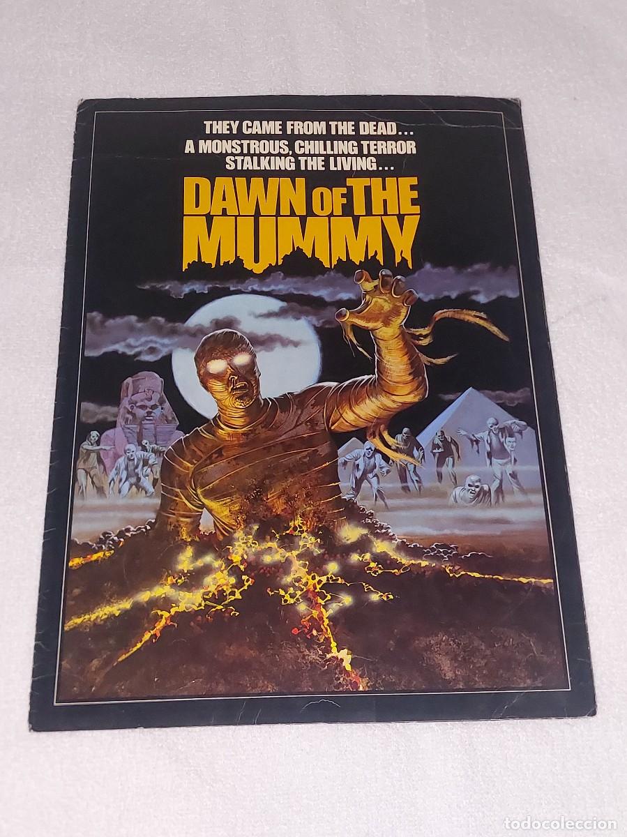 Kino: ANTIGUO FOLLETO CARTEL DIPTICO EN CARTON CINE EL DESPERTAR DE LA MOMIA DAWN OF THE MUMMY 1988