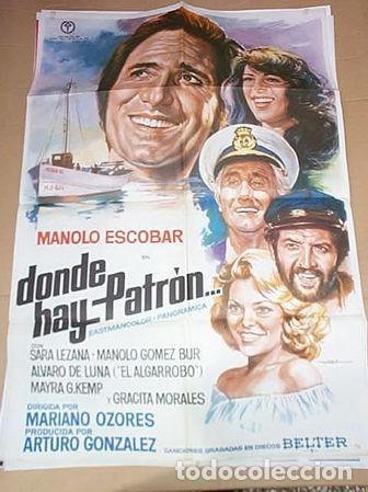 Cinema: P&oacute;ster original de cine 70x100cm MANOLO ESCOBAR EN DONDE HAY PATRON ..
