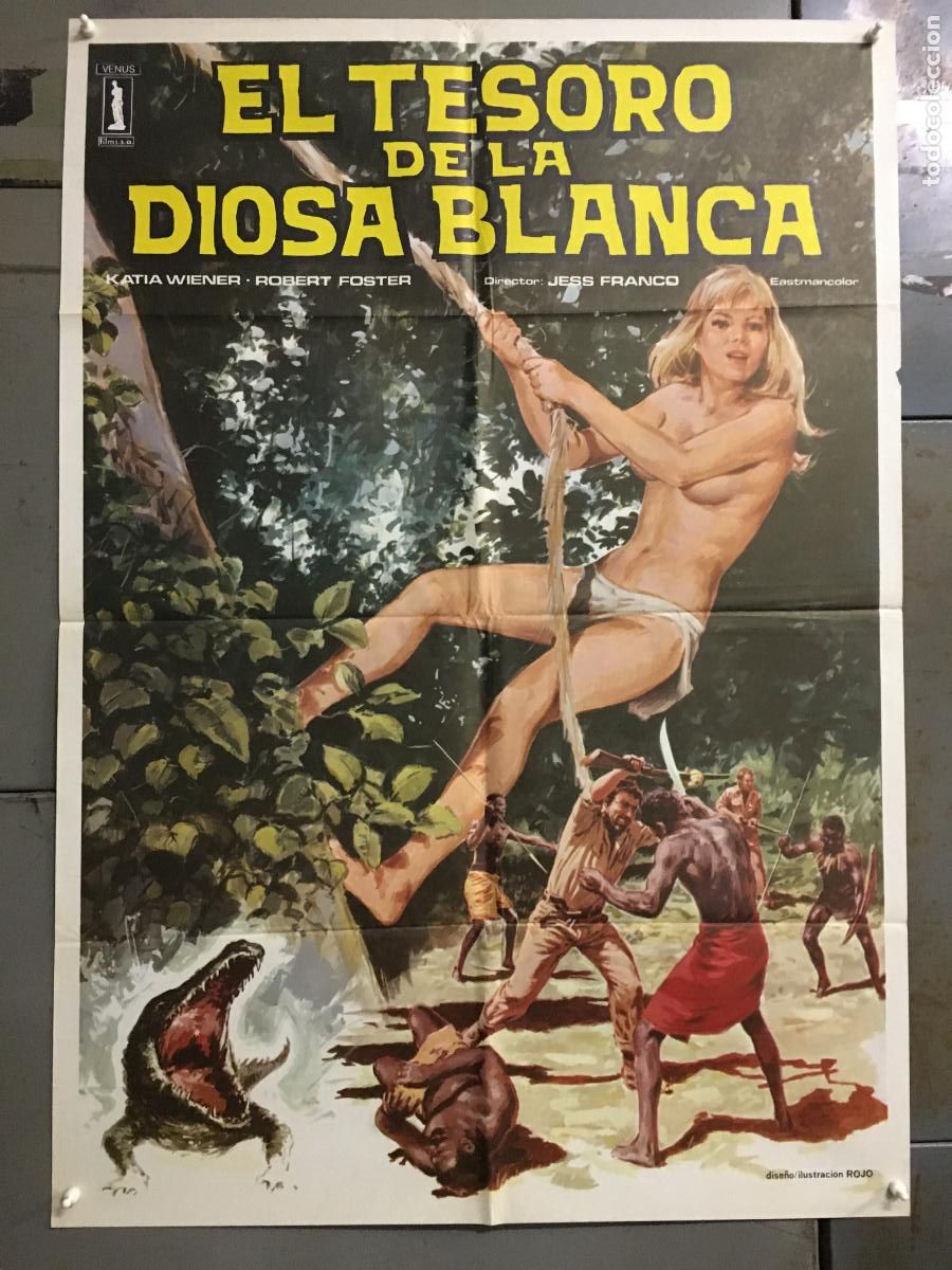 Cinema: YC33D EL TESORO DE LA DIOSA BLANCA JESUS JESUS FRANCO KATJA BIENERT SEXY POSTER ORIG 70X100 ESTRENO