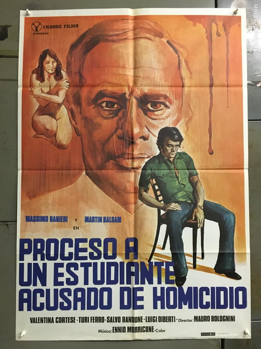 Cin&eacute;ma: YO41D PROCESO A UN ESTUDIANTE ACUSADO DE HOMICIDIO BOLOGNINI POSTER ORIGINAL 70X100 ESTRENO