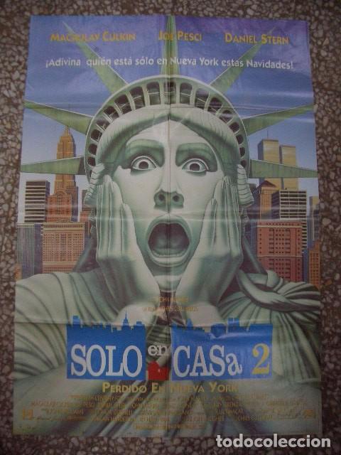 Cine: Solo en casa 2 Macaulay Culkin, Joe Pesci, Daniel Stern - poster original Warner 1992