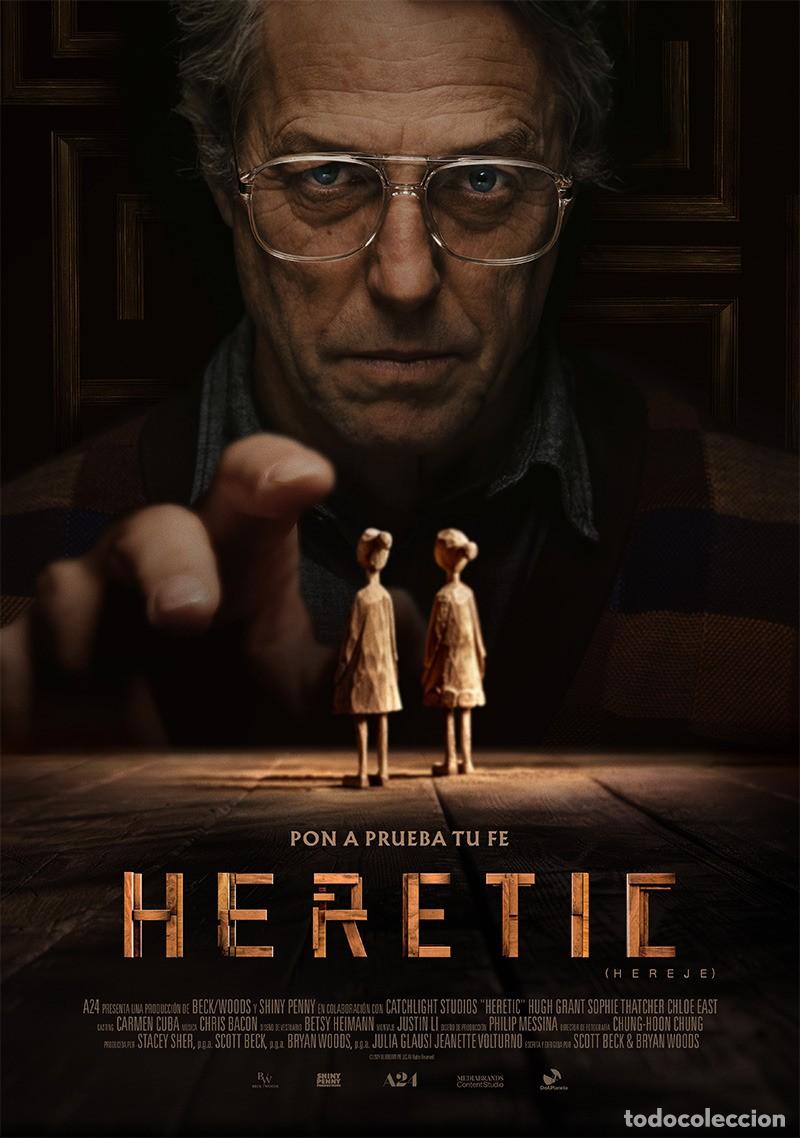 Cinema: Heretic P&oacute;ster original (70x100 cm aprox) Scott Beck, Bryan Woods, Hugh Grant, Sophie Thatcher