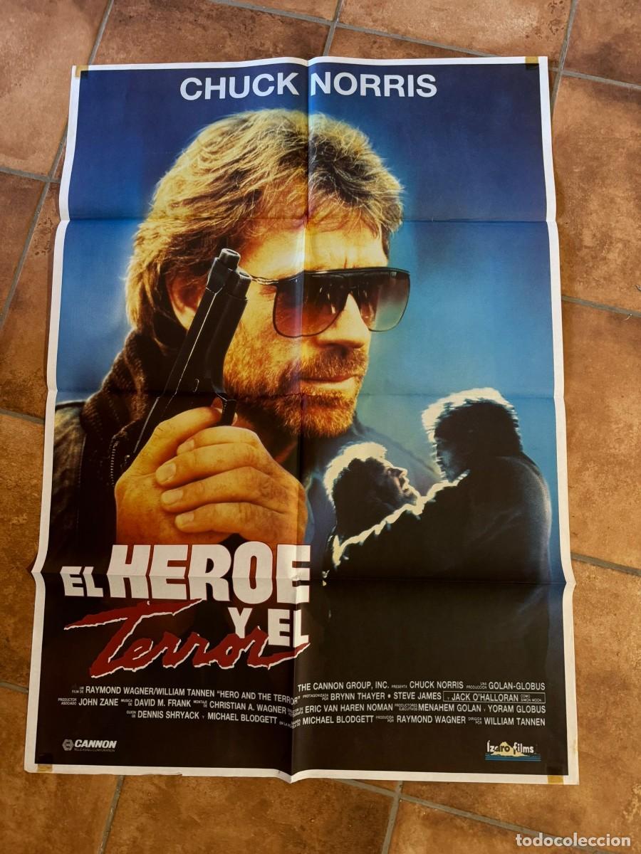 Cine: EL HEROE Y EL TERROR POSTER ORIGINAL - Foto 1