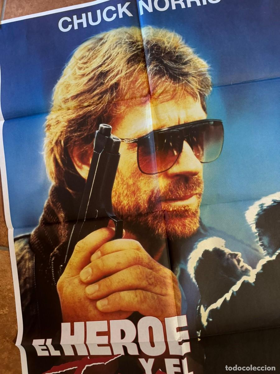 Cine: EL HEROE Y EL TERROR POSTER ORIGINAL - Foto 2