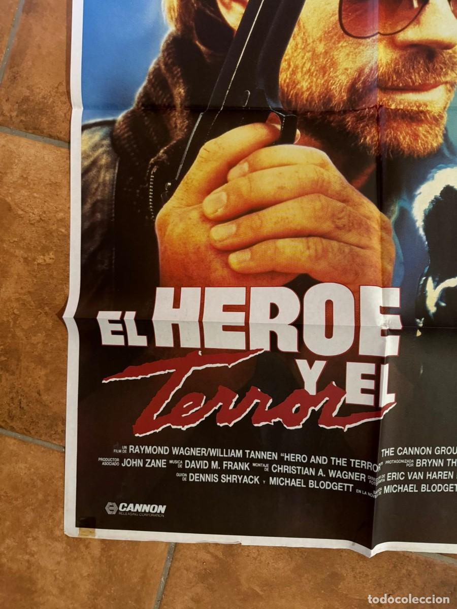 Cine: EL HEROE Y EL TERROR POSTER ORIGINAL - Foto 4