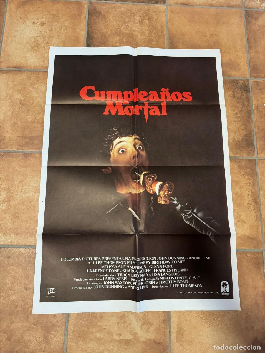 Cine: CUMPLEA&Ntilde;OS MORTAL 1981 POSTER ORIGINAL - Foto 1