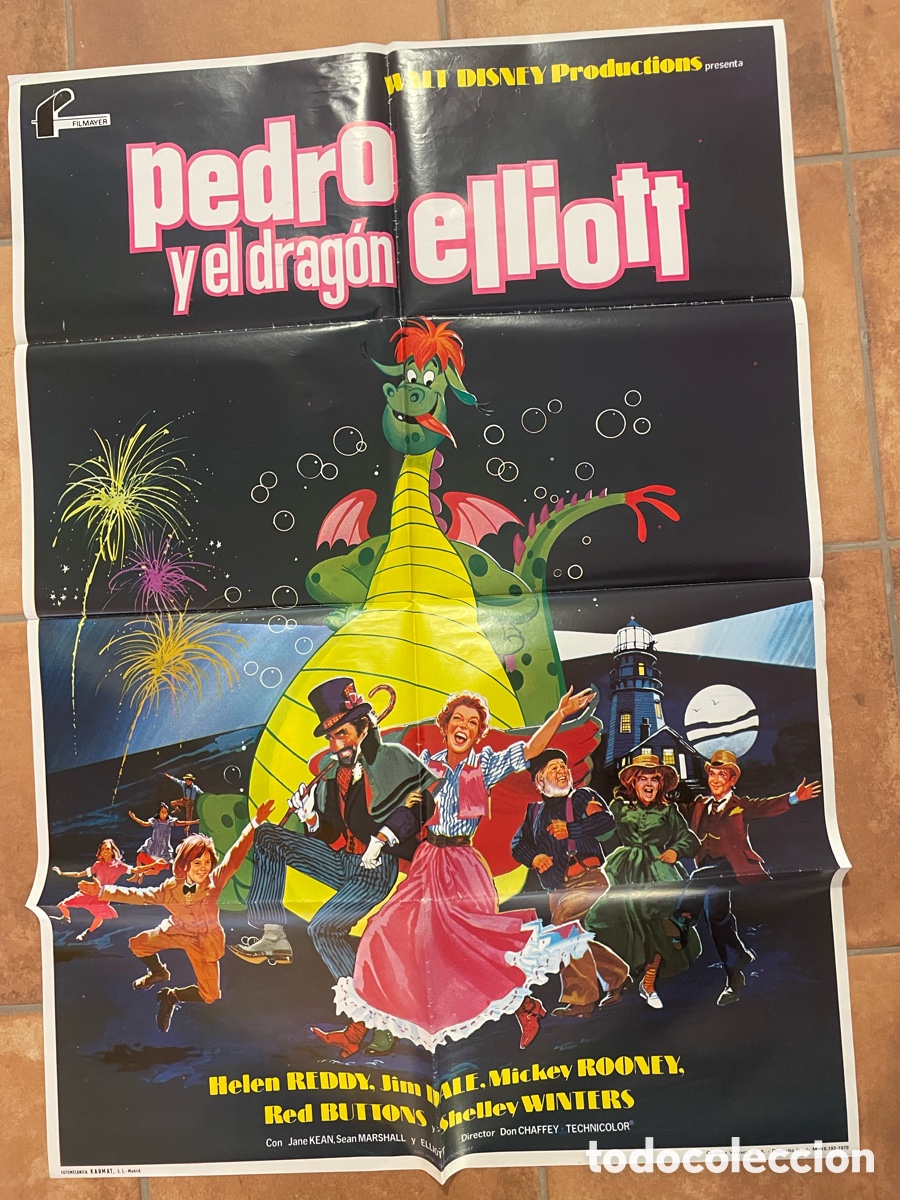 Cine: PEDRO Y EL DRAGON ELLIOT POSTER ORIGINAL - Foto 1