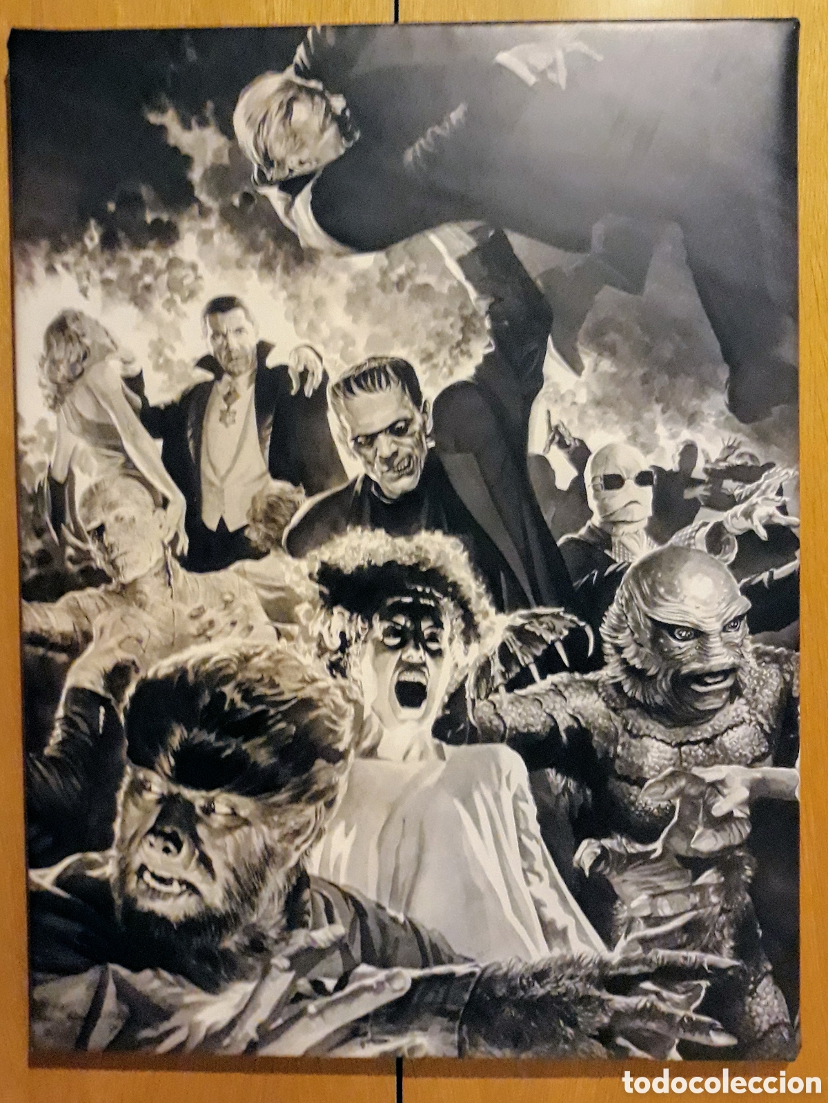 Kino: Cuadro collage TERROR blanco y negro