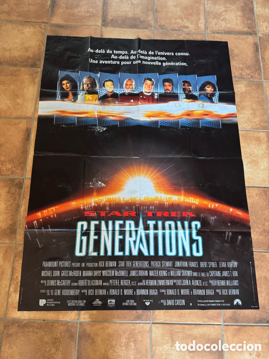 Cine: STAR TREK GENERATIONS POSTER ORIGINAL - Foto 1