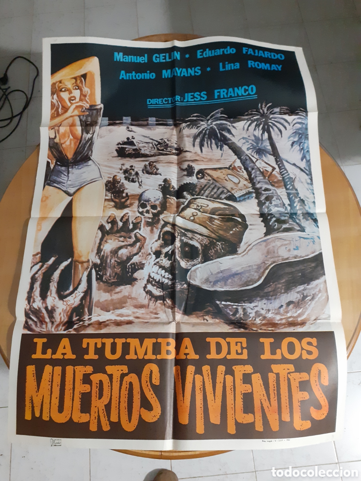 Cine: La tumba de los muertos vivientes. Cartel original 1982.