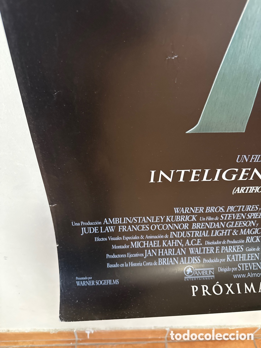 Cine: INTELIGENCIA ARTIFICIAL POSTER ORIGINAL 2000 - Foto 4