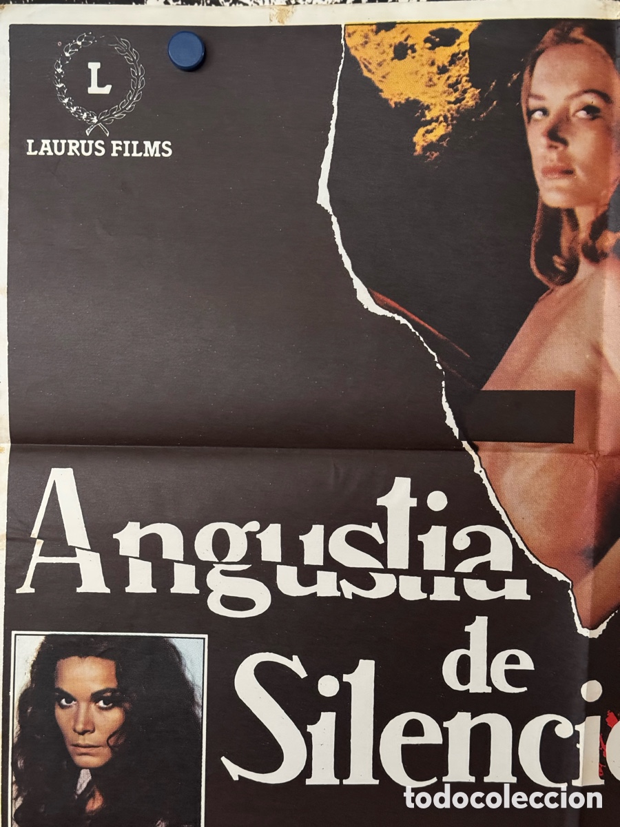 Cine: ANGUSTIA DE SILENCIO POSTER ORIGINAL - Foto 2