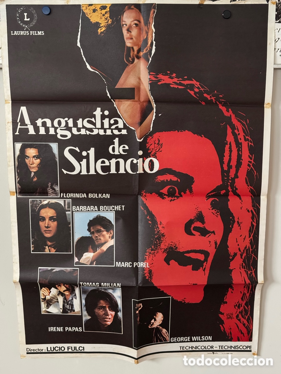Cine: ANGUSTIA DE SILENCIO POSTER ORIGINAL - Foto 1