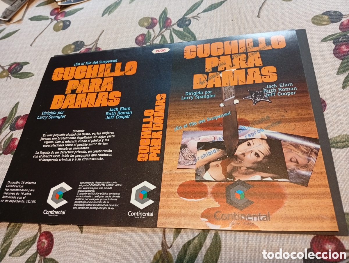 Cine: Cartel de cine para car&aacute;tula VHS cuchillo para damas