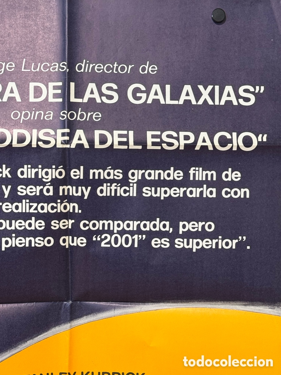 Cine: &rdquo;&rdquo;2001 ODISEA DEL ESPACIO POSTER ORIGINAL 70 X 100 - Foto 3