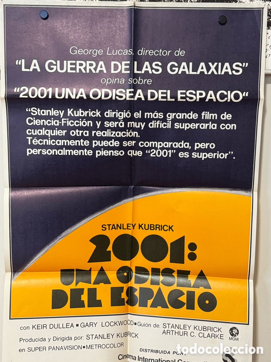 Cine: &rdquo;&rdquo;2001 ODISEA DEL ESPACIO POSTER ORIGINAL 70 X 100 - Foto 1