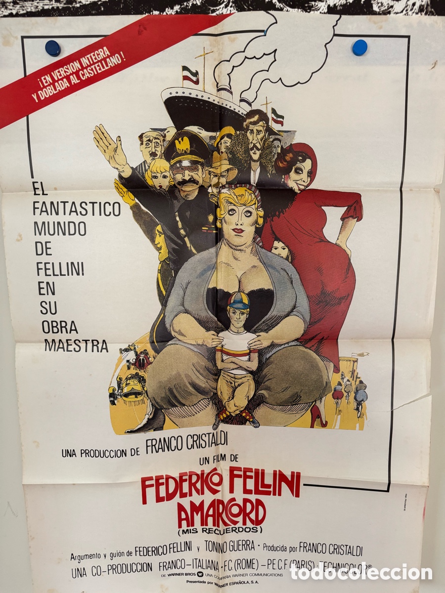 Cine: AMARCORD POSTER ORIGINAL - Foto 1
