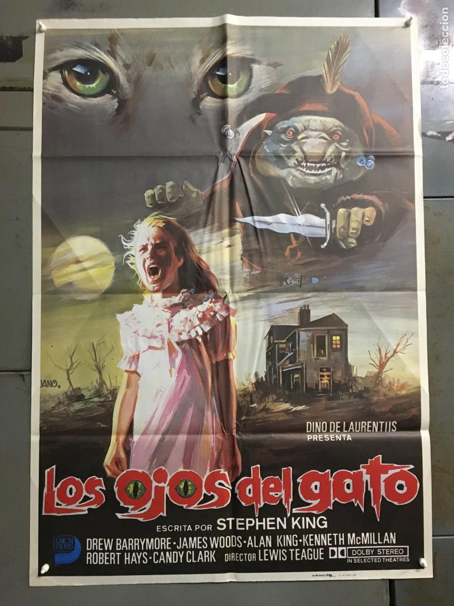 Cinéma: ADV99 LOS OJOS DEL GATO DREW BARRYMORE STEPHEN KING POSTER ORIGINAL 70X100 ESTRENO