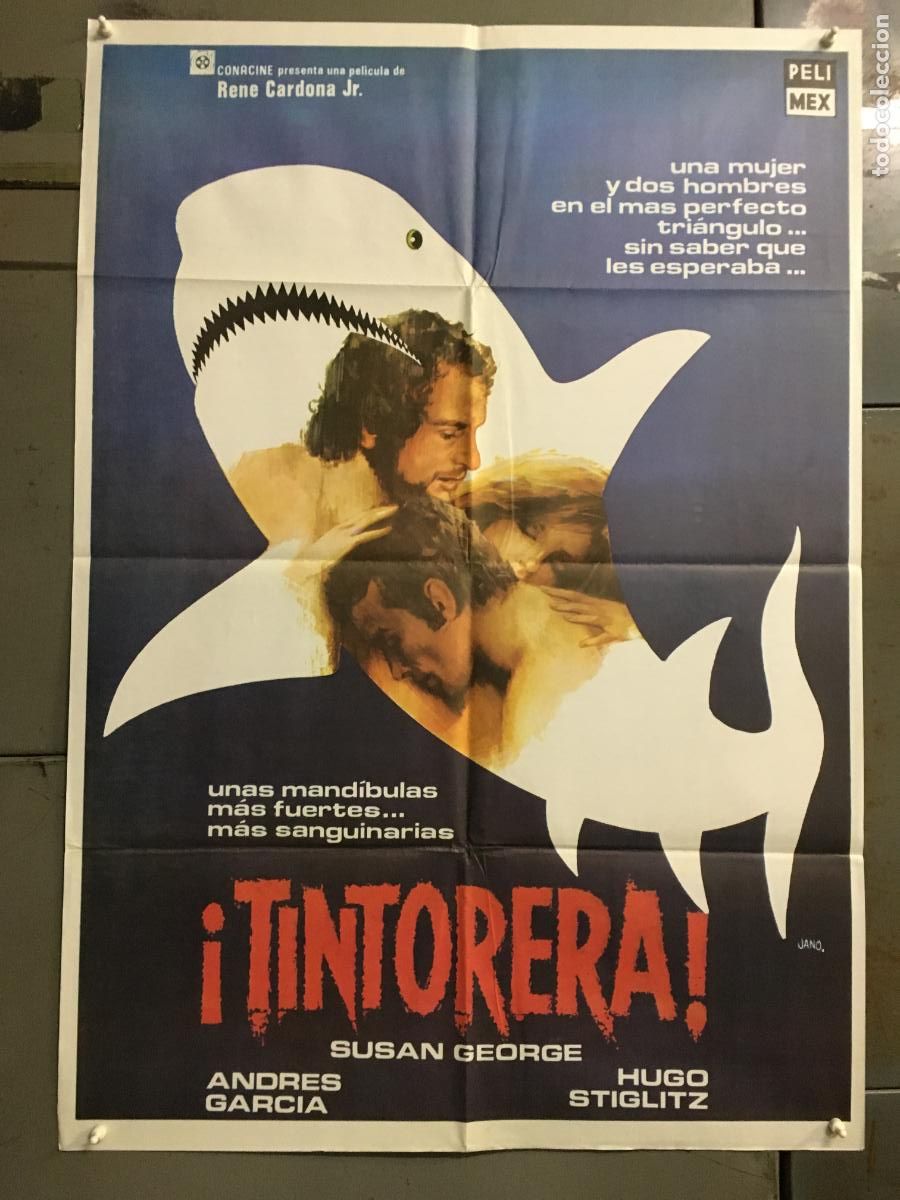 Cinéma: ADW86 TINTORERA RENE CARDONA SUSAN GEORGE ANDRES GARCIA JANO POSTER ORIGINAL 70X100 ESTRENO