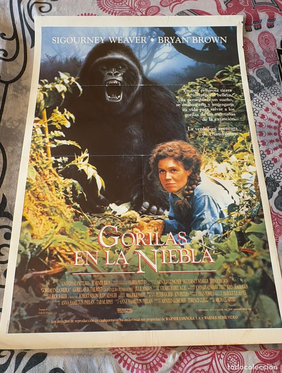Cine: GORILAS EN LA NIEBLA POSTER ORIGINAL - Foto 1