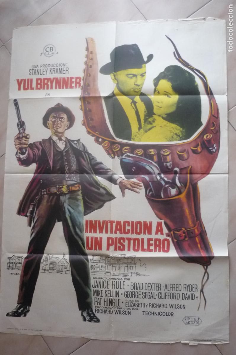 Cinema: poster invitacion a un pistolero yul brynner