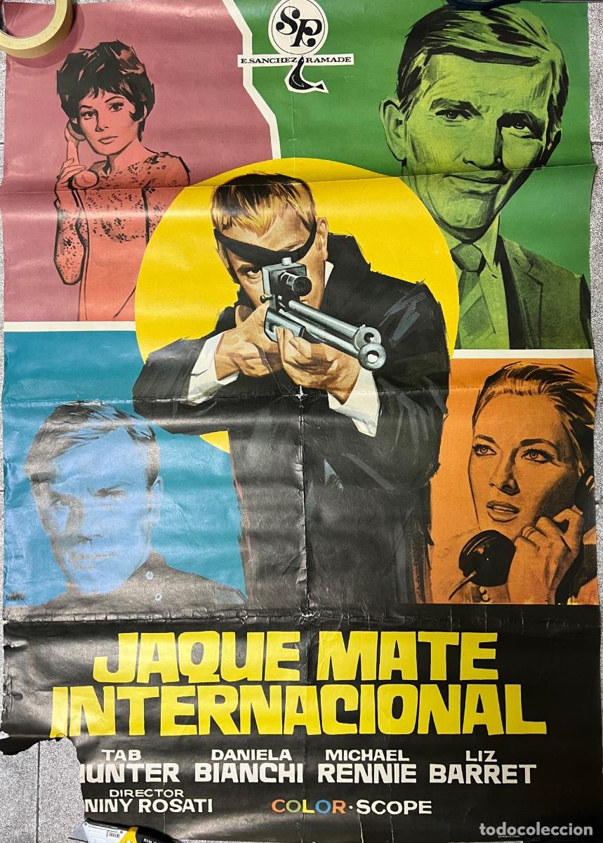 Cinema: CARTEL DE CINE. JOQUE MATE INTERNACIONAL. TAB HUNTER. DANIEL BIANCHI. MEDIDAS 70 X 100 CM