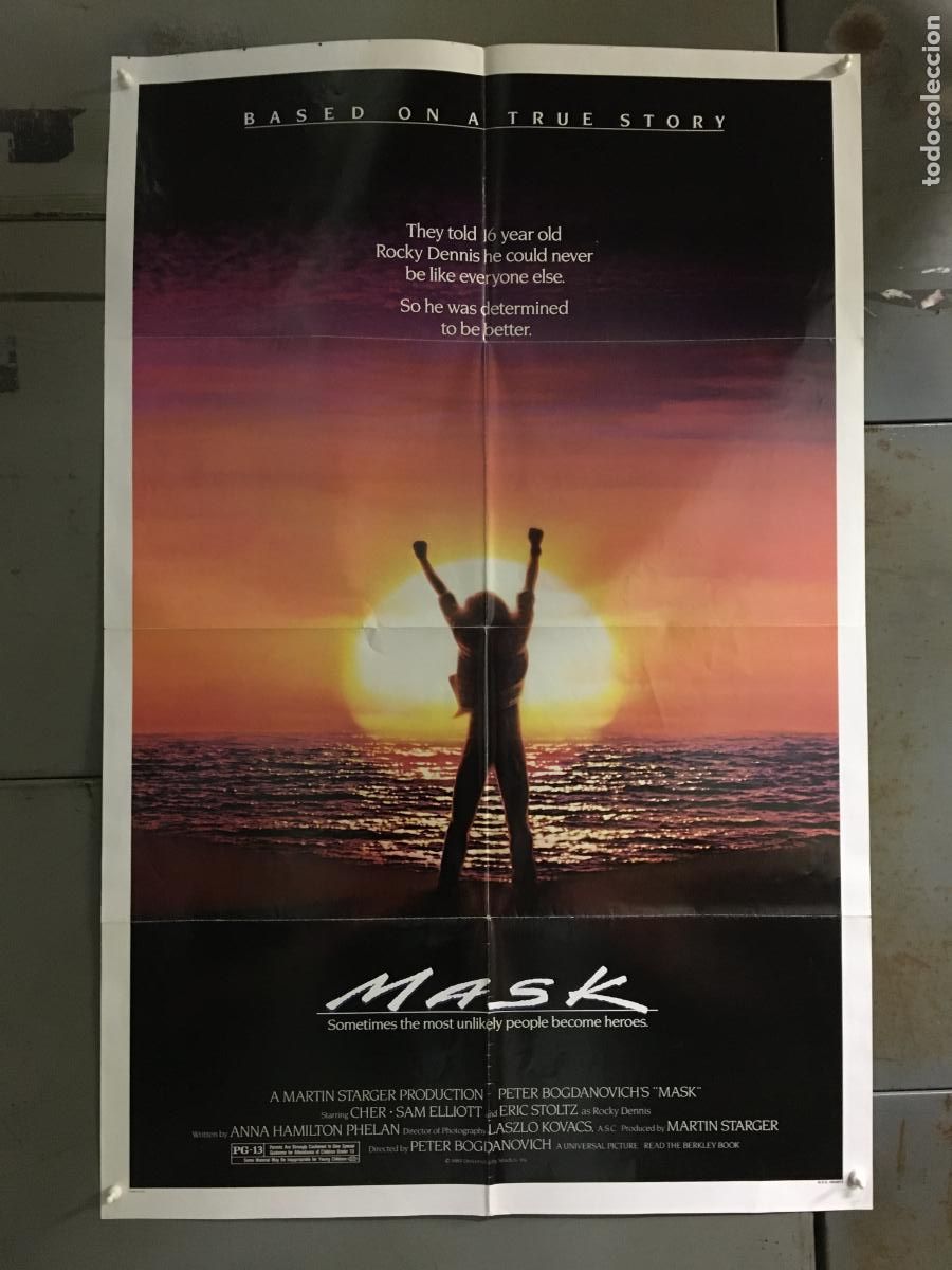 Cinema: CJA 513 MASCARA ERIC STOLZ SAM ELLIOTT CHER POSTER ORIGINAL AMERICANO 70X105