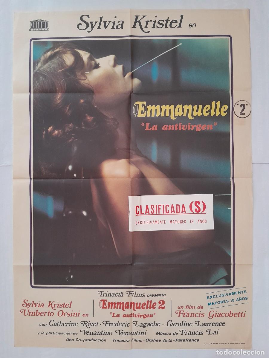 Kino: ANTIGUO CARTEL CINE EMMANUELLE 2 LA ANTIVIRGEN CLASIFICADA S A&Ntilde;O 1977 RV P-1196