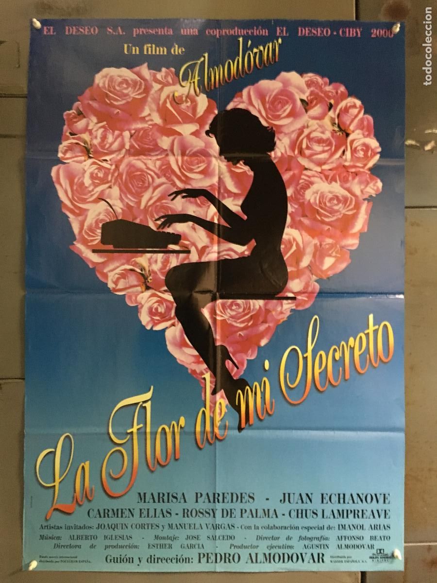 Cine: AEC99 LA FLOR DE MI SECRETO PEDRO ALMODOVAR POSTER ORIGINAL 70X100 ESTRENO