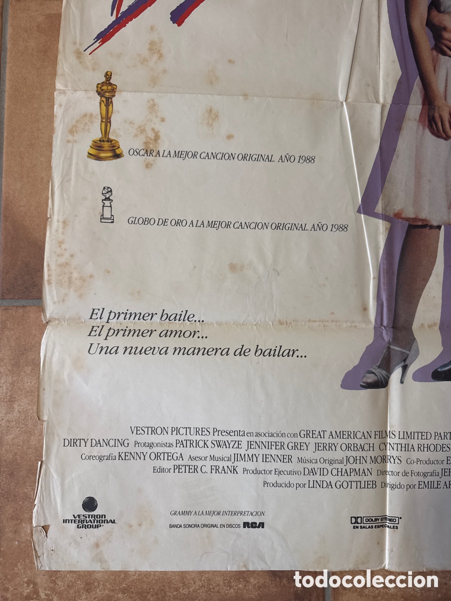 Cine: DIRTY DANCING POSTER ORIGINAL 1987 - Foto 3