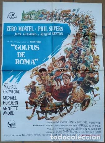 Cine: VKD 0003 GOLFUS DE ROMA MICHAEL CRAWFORD ZERO MOSTEL JACK DAVIS POSTER ORIGINAL 70X100 ESTRENO