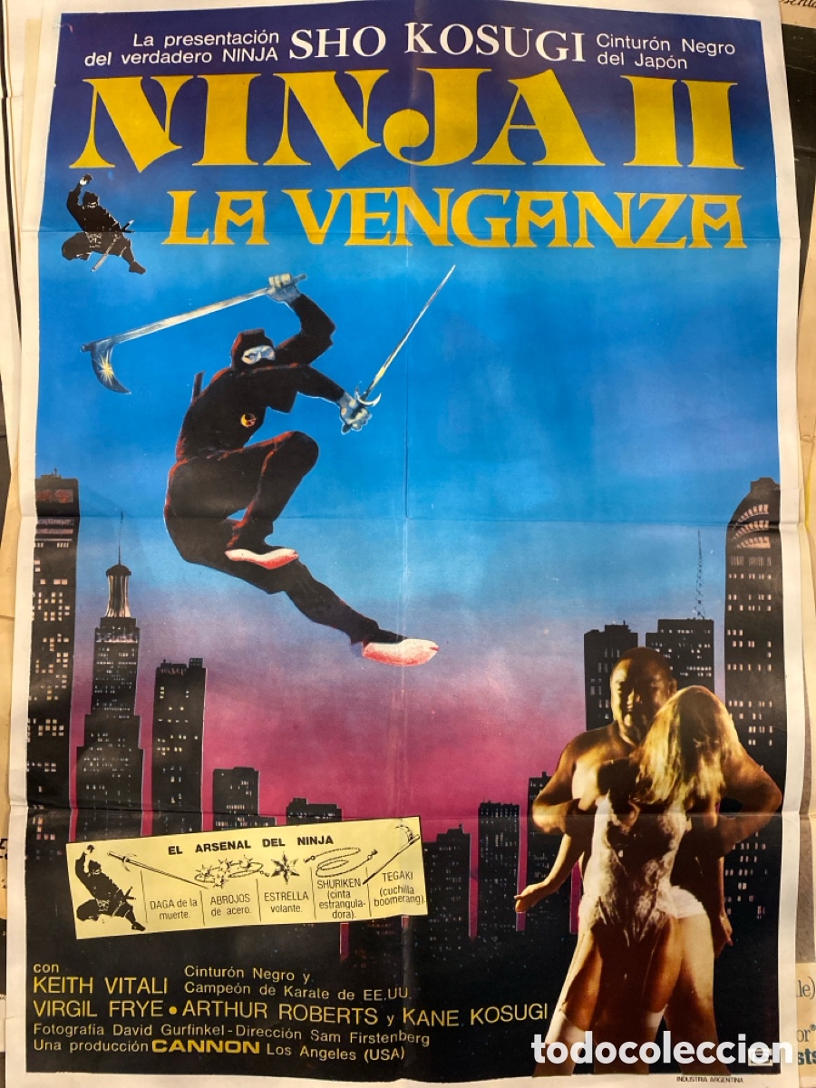 Cinema: POSTER NINJA II LA VENGANZA - SHO KOSUGI 70 X 100 PLEGADO ARGENTINA