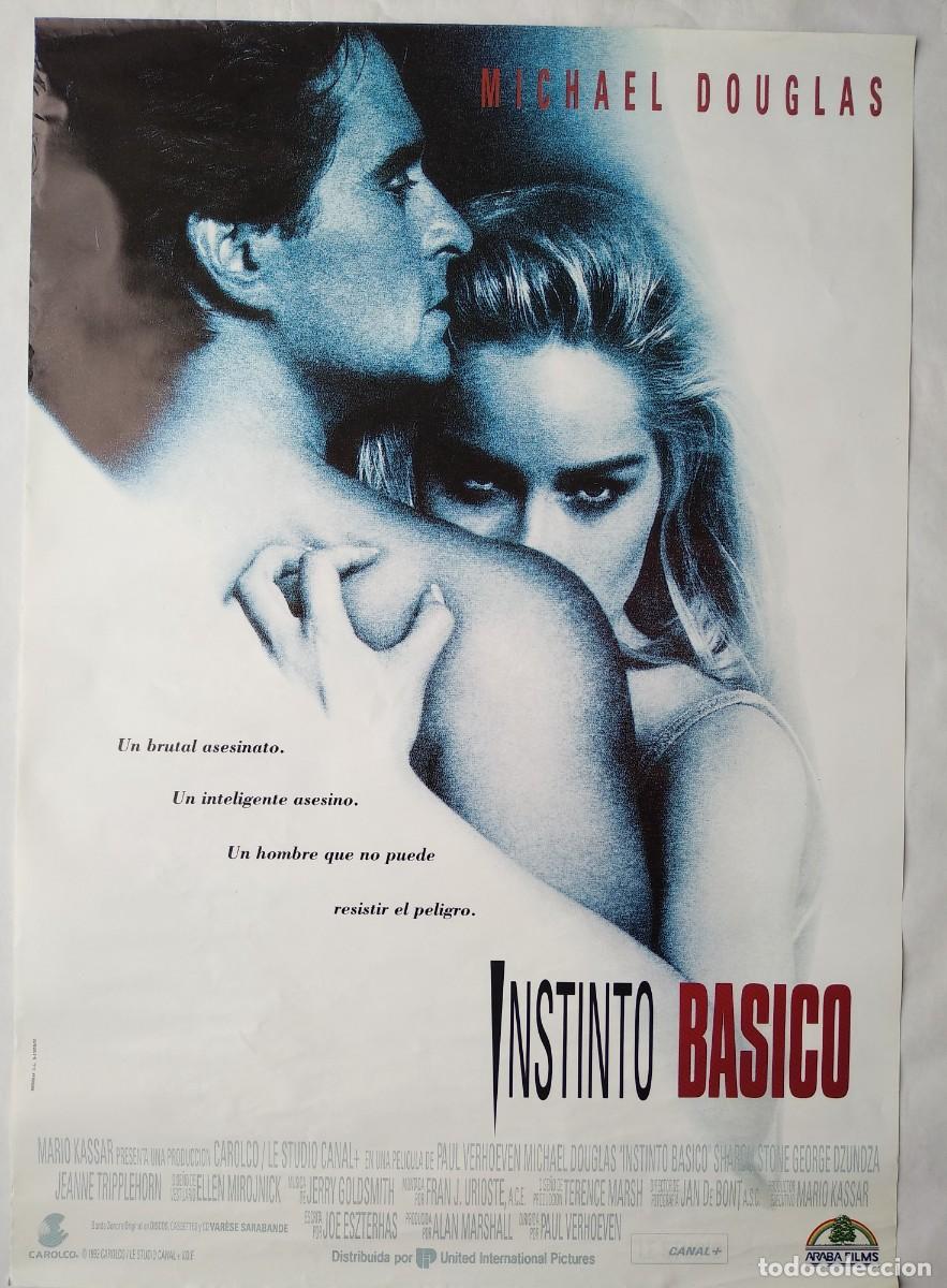 Cine: INSTINTO B&Aacute;SICO, con Sharon Stone. P&Oacute;STER 69 x 98 cms. - Foto 1