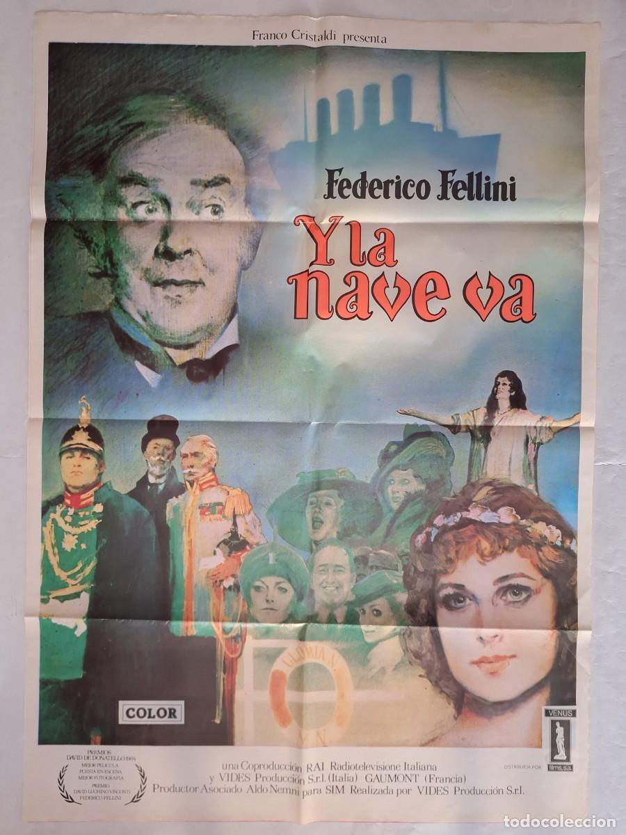 Cine: ANTIGUO CARTEL CINE Y LA NAVE VA FEDERICO FELLINI RV CC-1086