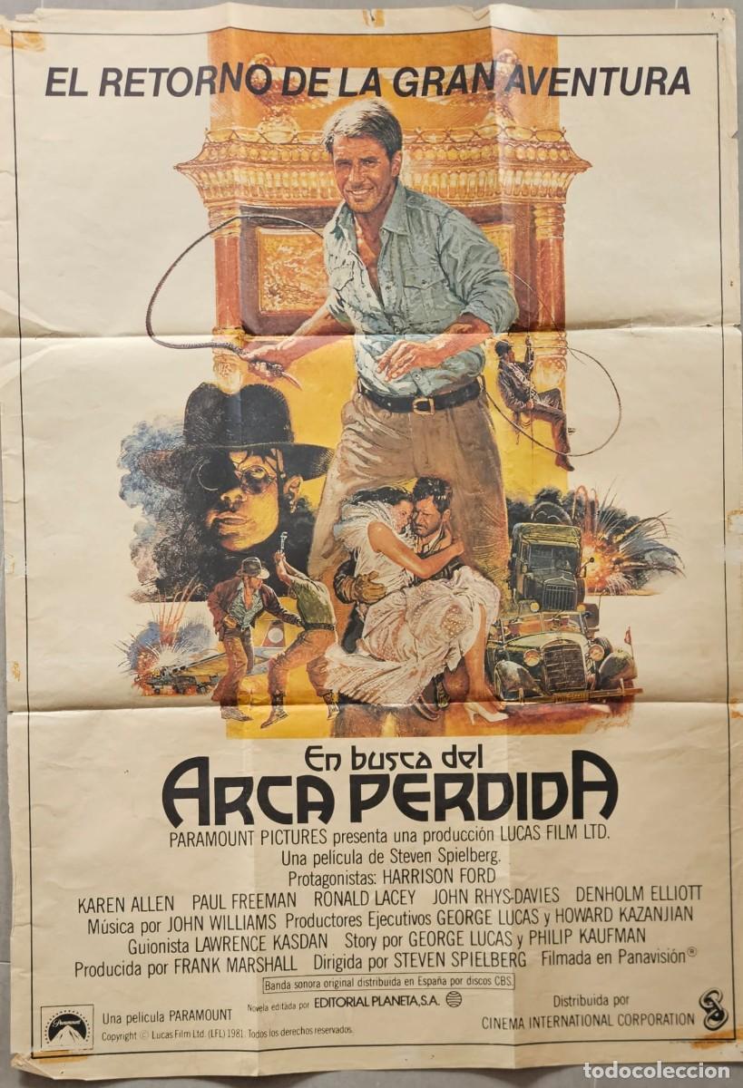 Cine: Poster original 1981 &rdquo;EN BUSCA DEL ARCA PERDIDA&rdquo; - Foto 1