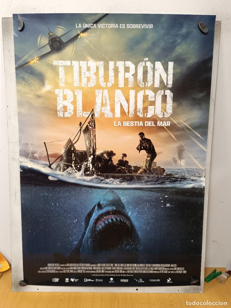 Cine: TIBURON BLANCO POSTER ORIGINAL - Foto 1