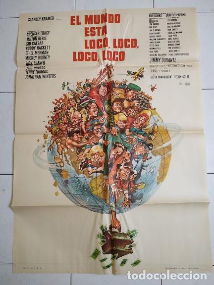 Cine: VKD 0773 EL MUNDO ESTA LOCO LOCO LOCO LOCO SPENCER TRACY POSTER ORIGINAL 70X100 ESTRENO