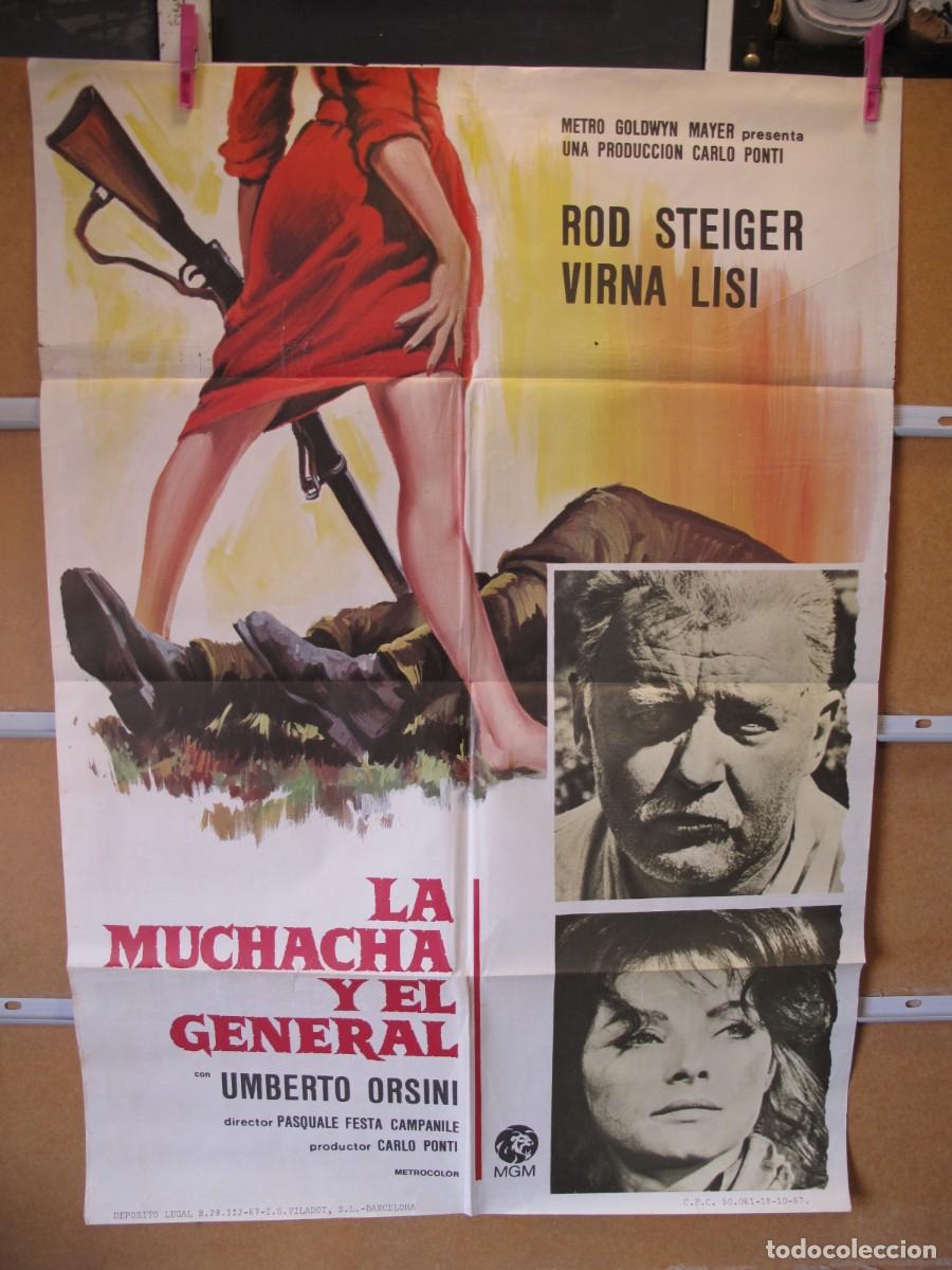 Cine: SU834 LA MUCHACHA Y EL GENERAL POSTER ORIGINAL - Foto 1